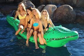 img 2 attached to GoFloats BigAl' Giant Inflatable Alligator: Top-Quality, 🐊 Over 11' Long Fun for Adults and Kids