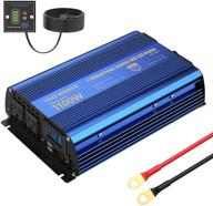 🔌 voltworks power inverter - 1100w dc 12v to ac 120v, modified sine wave, lcd display, remote control, 2ac outlets, 2.4a usb ports for car rv truck boat logo