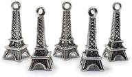 🗼 10pcs antique silver 3d eiffel tower pendant charms 23mm (s) for jewelry making - beading station logo