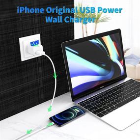 img 1 attached to 🔌 [Apple MFi Certified] KYOHAYA iPhone Charger 2 Pack - USB Power Wall Fast Charger Travel Plug with Lightning to USB Quick Charging Data Sync Transfer Cable. Compatible with iPhone, iPad, and AirPods.