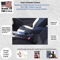 🌊 водонепроницаемая накладка из неопрена на подлокотнике средней консоли для subaru impreza 2017-2021 - auto console covers (цвет: бежевый) логотип