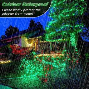 img 2 attached to Outdoor Christmas Lights 500 LED 197Ft Long String Light Mains Powered 8 Modes Clear Wire Plug In Waterproof Fairy Lights For Home Garden Yard HolidayThanksgiving Day Wedding Tree Decorations(Green)