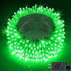 img 4 attached to Outdoor Christmas Lights 500 LED 197Ft Long String Light Mains Powered 8 Modes Clear Wire Plug In Waterproof Fairy Lights For Home Garden Yard HolidayThanksgiving Day Wedding Tree Decorations(Green)