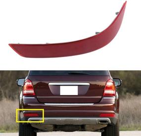 img 2 attached to 🚗 UPSM Left Side Rear Bumper Reflector Red for Mercedes-Benz 2010-2012 GL350 GL450 GL550