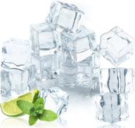 🧊 set of 50 clear acrylic fake ice cubes - 20mm reusable plastic imitation ice cubes for photography props, home decor, wedding centerpieces, and vase fillers logo