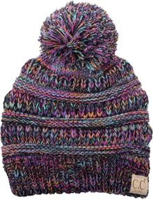 img 1 attached to 🧒 C.C Kids' Pom Pom Knit Ski Beanie Hat - Cute, Warm, and Comfy Children's Hat