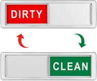 silver dishwasher magnet clean dirty sign with strong magnet or 3m adhesive options - non-scratching indicator shutter changes when you push it to indicate whether dishes are clean or dirty логотип