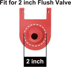 img 1 attached to 2-Pack of Kohler Compatible 2-Inch Toilet Flappers - Shark-Fin Style Replacement Kit | Replaces Kohler Toilet Part Numbers 84138, 84314, 85655, and 89825 | Includes Steel Chain and Hook | By Hibbent