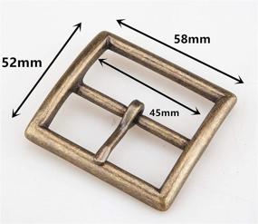 img 2 attached to Kokungkuan Brass Square Center Buckle Men's Accessories for Belts