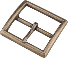 img 4 attached to Kokungkuan Brass Square Center Buckle Men's Accessories for Belts