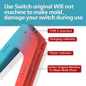 img 2 attached to 🎮 Optimize Your Nintendo Switch Experience with the MYCHEER Comfort Joy-Con Charging Grip - Play & Charge Simultaneously (Black)