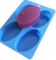 🧼 4-cavity oval basic glossy soap lotion bar silicone mold - ideal for homemade supplies, each cell 4.5oz logo