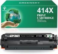 🖨️ greensky compatible toner cartridge replacement for hp 414x w2020x 414a w2020a - for hp color pro mfp m479fdw m454dw m454dn m479fdn m479dw m479 m454 printer - ink toner (1 black, no chip) logo