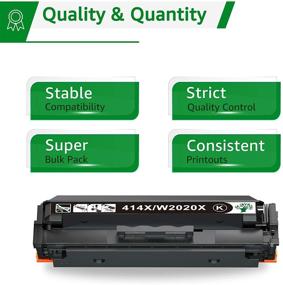 img 1 attached to 🖨️ GREENSKY Compatible Toner Cartridge Replacement for HP 414X W2020X 414A W2020A - for HP Color Pro MFP M479fdw M454dw M454dn M479fdn M479dw M479 M454 Printer - Ink Toner (1 Black, NO CHIP)