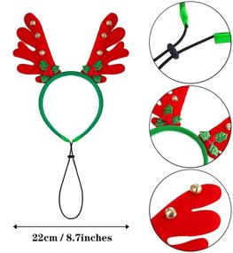 img 3 attached to 🦌 Aneco 3 шт. Рождественская оленья ободок для собаки: Праздничные рожки для костюма вашего питомца на праздничные дни!