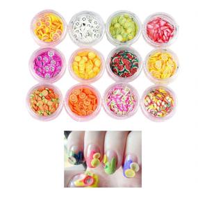 img 1 attached to FRCOLOR 3D Fruit Pattern Nail Art Supplies Slime Making Slices - Sticky Slime DIY Crafts (Random Color)