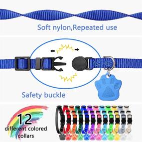 img 3 attached to BANMODER 12 Puppy Collars: Soft Nylon Whelping ID Collars with Breakaway Feature and 12 ID Tags