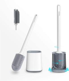 img 4 attached to 🚽 YONAKE Upgraded Double-Sided Toilet Brush Set - Deep-Cleaning, Quick-Drying Holder, White