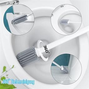 img 2 attached to 🚽 YONAKE Upgraded Double-Sided Toilet Brush Set - Deep-Cleaning, Quick-Drying Holder, White