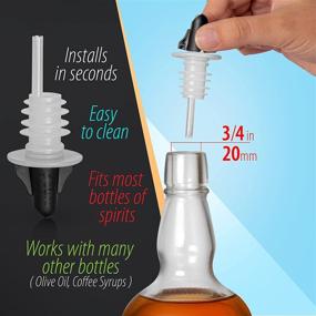 img 2 attached to 🍾 Premium Twist Open and Closed Pouro Plastic Liquor Pour Spout - Pack of 12