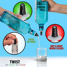 img 1 attached to 🍾 Premium Twist Open and Closed Pouro Plastic Liquor Pour Spout - Pack of 12