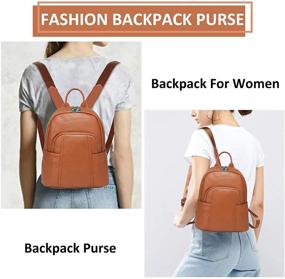 img 3 attached to 🎒 Stylish Mini PU Leather Backpack Purse for Women - ChaseChic Backpacks for Girls and Women