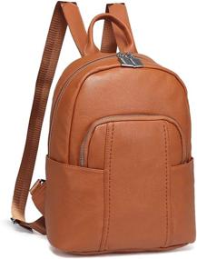 img 4 attached to 🎒 Stylish Mini PU Leather Backpack Purse for Women - ChaseChic Backpacks for Girls and Women