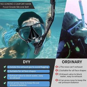 img 2 attached to 🤿 DYY Patented Anti-Fog Dry Snorkeling Gear: Professional Diving Mask for Adults & Youth with Anti-Leak Tempered Glass, Mesh Bag Included – Ideal for Diving, Swimming, and Snorkeling. Designed in Italy with Dry-Wet Switchable Features.