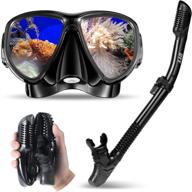 🤿 dyy patented anti-fog dry snorkeling gear: professional diving mask for adults & youth with anti-leak tempered glass, mesh bag included – ideal for diving, swimming, and snorkeling. designed in italy with dry-wet switchable features. logo