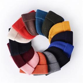 img 1 attached to Warm Wool Knit Fisherman Beanie Cap for Men and Women - MAIAGO Essential Hat