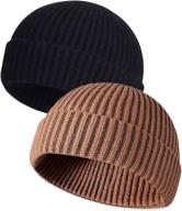 warm wool knit fisherman beanie cap for men and women - maiago essential hat logo