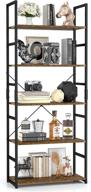 📚 vintage otk tall bookcase - 5 tier bookshelf for modern living room, bedroom, and home office organization and storage логотип