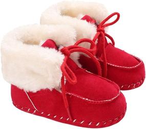 img 3 attached to Fnnetiana Newborn Anti Slip Prewalker Nursling Boys' Shoes : Boots