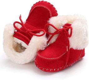 img 1 attached to Fnnetiana Newborn Anti Slip Prewalker Nursling Boys' Shoes : Boots