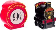 multicolored ceramic salt and pepper shaker – warner bros. harry potter hogwarts express platform – standard size logo