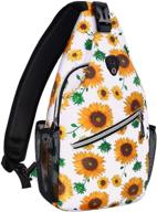 🌻 сумка mosiso sling backpack - стильный подчеркнутый солнечным цветком плечевой рюкзак с веревочным плечевым ремнем для путешествий и походов. логотип