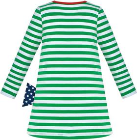 img 3 attached to 👚 Charming Girls T Shirt - Striped Ruffle Sleeves for Stylish Girls