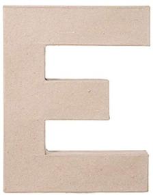 img 1 attached to 🔠 Large 8 x 5.5 x 1 Inch Mache Letter E for Craft Projects and Home Decor