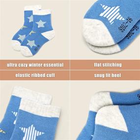 img 1 attached to 🧦 Warm up your little boy's feet with our 6 Pack Boys Winter Socks - Kids' Cozy Crew Socks with Thermal Terry for Ultimate Comfort