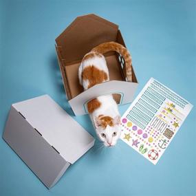 img 2 attached to 🐈 Breezy Beach Cottage: The Ultimate Playhouse for Cats, Kittens, Rabbits & Bunny – Complete with Sticker Sheet for Personalized Decor