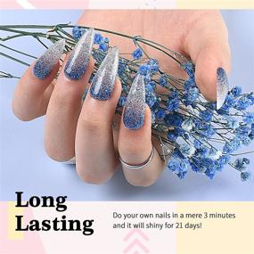 img 2 attached to ✨ Discover the Alluring Starry Sky Collection: HOCRES Gel Nail Polish Kit - 25 Pcs Winter Pastel Colors in Pink, Blue, Nude & Dark Gray with Solid, Sparkle Glitters - Effortlessly Gorgeous Glossy & Matte Finishes for DIY Nail Art at Home!