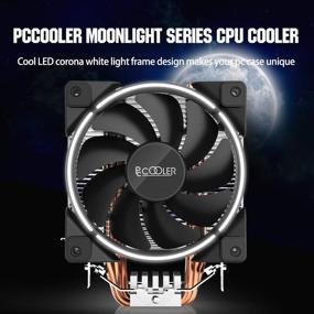 img 3 attached to 🌙 Pccooler GI-X3 CPU Air Cooler серии Moonlight с бесшумным процессорным вентилятором SilentPro PWM 120 мм, белая рамка LED, 3 тепловые трубки с прямым контактом для Intel Core i7/i5/i3, серии AMD - компьютерный корпус ПК