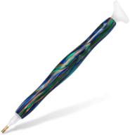 🖌️ cateared handmade resin diamond painting pen- 5d diy diamond embroidery handturned drill pen, rhinestone picker tool for cross stitch and nail art (peafowl) logo