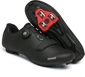 img 4 attached to High-Performance Wnogfkue Mens Womens Road Bike Cycling Shoes with Rotating 🚴 Buckle - Ideal for Peloton, SPD & Lock Arc Delta Indoor Racing Bikes!