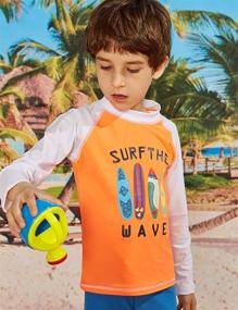 img 1 attached to PHIBEE Boys' Rash Guard Shirt: Ultimate UPF 50+ Sun Protection Swimwear