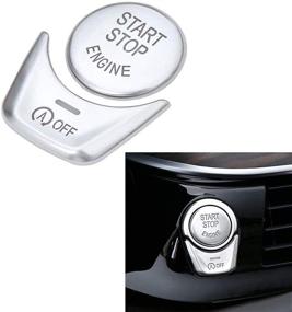 img 1 attached to 🚘 Enhance Your BMW's Style with DEMILLO Silver Start Stop Engine Switch Button Cover – for F Chassis Models F10, F18, F07, F12, F01, F02, F25, F26 – 5, 6, 7, X3, X4 Series