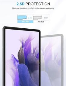 img 1 attached to 2-Pack SPARIN Tempered Glass Screen Protector for Samsung Galaxy Tab S7 FE 2021 / Tab S7 Plus - S Pen Compatible, Anti-Scratch, Bubble-Free Design