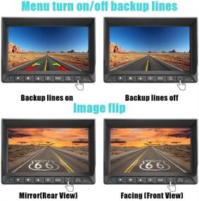 img 1 attached to 📷 Система резервного камеры высокой четкости 7" 1080P HD - водонепроницаемая камера заднего вида со световой ночной видимостью для тяжелых транспортных средств, таких как автобусы, грузовики, фургоны, полуприцепы, фургоны и дома на колесах.