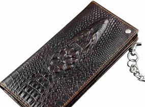 img 3 attached to 🏍️ Crocodile Motorcycle Leather Wallet Biker: Sleek and Stylish Accessories for the Avid Rider