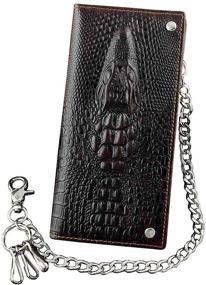 img 4 attached to 🏍️ Crocodile Motorcycle Leather Wallet Biker: Sleek and Stylish Accessories for the Avid Rider